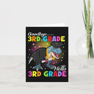 Tarjeta Dinosaur T Rex Adiós 3º Grado Hola 4º Grado G