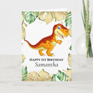 Tarjeta Dinosaur T Rex Birday fun Jungle Card