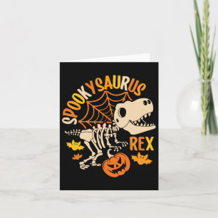 Tarjeta Dinosaur T Rex Boo Halloween Disstuve Funny Calaba