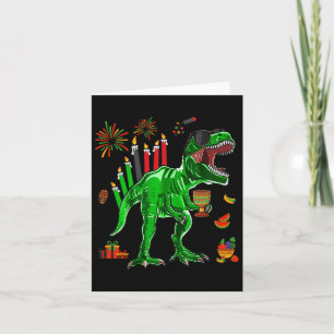 Tarjeta Dinosaur T-rex Feliz Kwanzaa Siete Principios De K