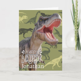 Tarjeta Dinosaur T Rex Pattern Jurassim World