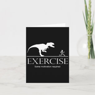 Tarjeta Dinosaur Workout Fun Gifts Store Co. Ejercicio Mot