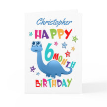 Dinosaurio Azul 6 meses cumpleaños