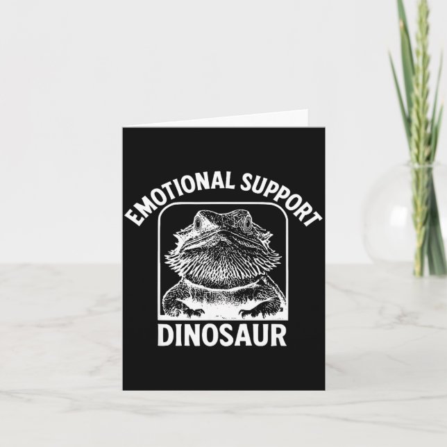 Tarjeta Dinosaurio de Apoyo Emocional Divertido (Anverso)