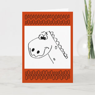 Tarjeta Dinosaurio de cumpleaños (Color me)