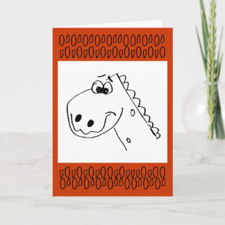 Tarjeta Dinosaurio de cumpleaños (Color me)