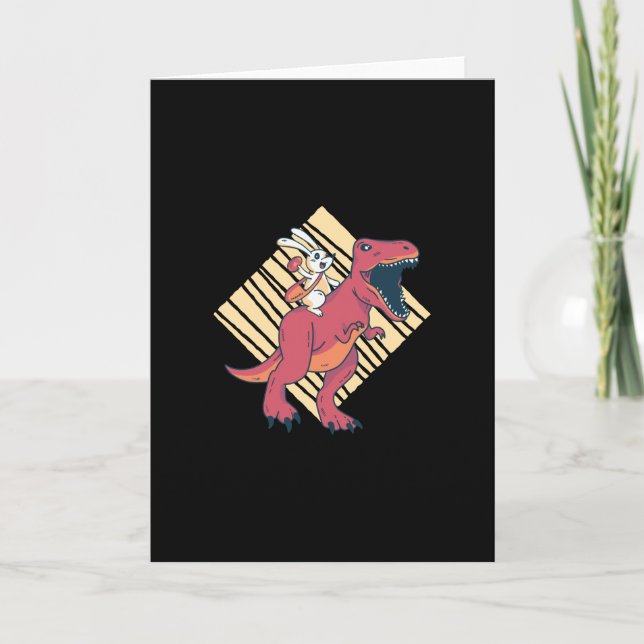 Tarjeta Dinosaurio de Pascua (Anverso)