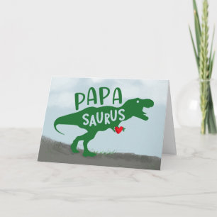 Tarjeta Dinosaurio del Día del Padre Papa-Saurus