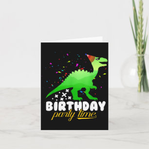 Tarjeta Dinosaurio Divertido y Cariñoso de Cumpleaños Dive