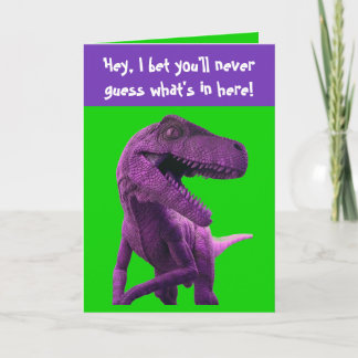 Tarjeta Dinosaurio púrpura