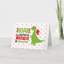 Tarjeta Dinosaurio San Valentín para niños