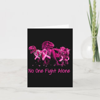 Tarjeta Dinosaurio T Rex Cáncer de Mama Luchadora