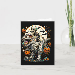 Tarjeta Dinosaurio T Rex Momia Montada Niños Chicos Hombre