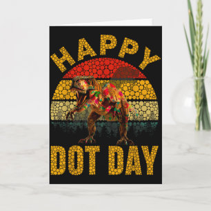 Tarjeta Dinosaurio T Rex Retro Amantes Lunares Feliz Día d