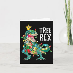 Tarjeta Dinosaurios Árbol de Navidad Rex Pajamas Hombres N