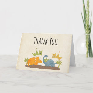 Tarjeta Dinosaurios dulces vida salvaje prehistórica graci