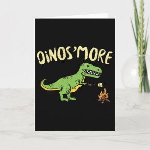 Tarjeta Dinosmore Divertido Dino Smore Camping Campamento 