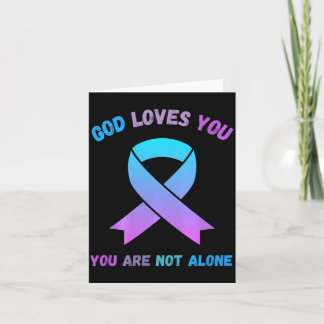 Tarjeta Dios ama no estar solo Jesús Sobrevivir suicida