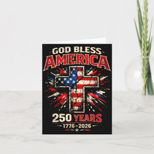 Tarjeta Dios Americano 250 Años 1776 2026 para Hombres Muj