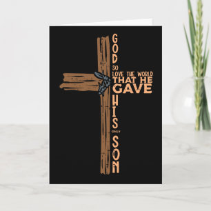 Tarjeta Dios Amó Tanto Al Mundo Juan 316 Pascua Religioso