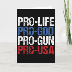Tarjeta Dios Arma Usa Conservador Republicano Pro Vida Pro