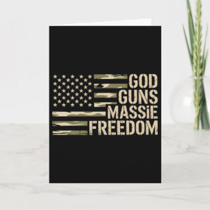 Tarjeta Dios Armas Mie Libertad Thomas Camuflaje Bandera D
