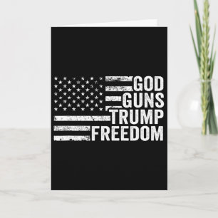 Tarjeta Dios Armas Trump Libertad - Cristiano Divertido Pr