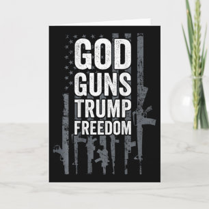 Tarjeta Dios Armas Trump Libertad - Divertida Bandera Pro 
