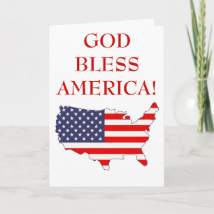 Tarjeta Dios bendiga a Estados Unidos