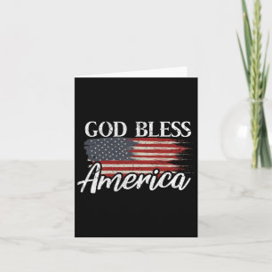 Tarjeta Dios Bendiga A Estados Unidos 4 De Julio Patriótic