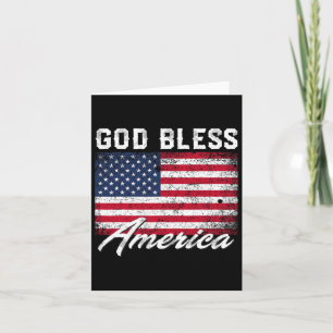 Tarjeta Dios Bendiga A Estados Unidos Bandera Estadouniden