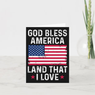 Tarjeta Dios bendiga a Estados Unidos tierra que amo a pat