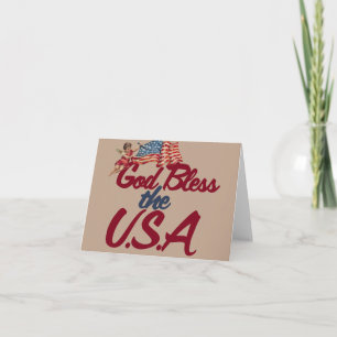 Tarjeta Dios bendiga a los Estados Unidos