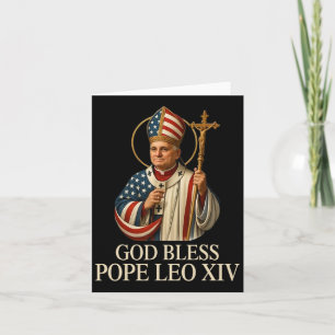 Tarjeta Dios bendiga al nuevo Papa León Xiv Iglesia Católi
