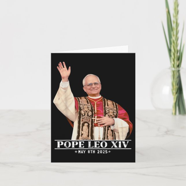 Tarjeta Dios bendiga al Papa Leo Xiv _9 (Anverso)