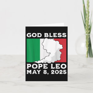 Tarjeta Dios bendiga al Papa León Papa italiano León 2025