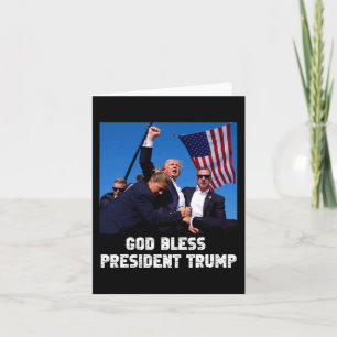 Tarjeta Dios bendiga al presidente Trump por hincha de apo