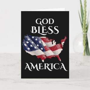 Tarjeta Dios bendiga el Día de la Independencia de Estados
