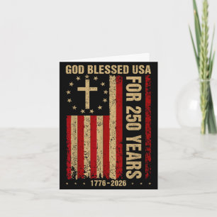Tarjeta Dios bendijo a Estados Unidos por 250 años 1776 20
