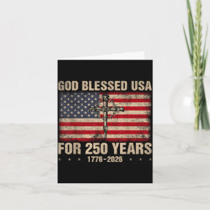 Tarjeta Dios bendijo a Estados Unidos por 250 años cristia