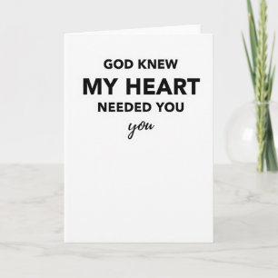 Tarjeta Dios Blanco Conocía Mi Corazón