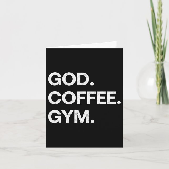 Tarjeta Dios Café Gym Gracioso Tee Jesus M (Anverso)