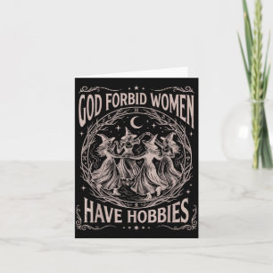 Tarjeta Dios Celestial Retro Prohíba que las Mujeres Tenga