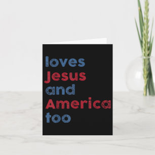 Tarjeta Dios Cristiano 4 De Julio Ama A Jesús Y América