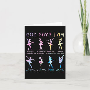 Tarjeta Dios cristiano dice que soy biblia versus ballet d
