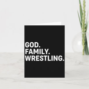 Tarjeta Dios cristiano. Familia. Lucha libre. - Fe Familia