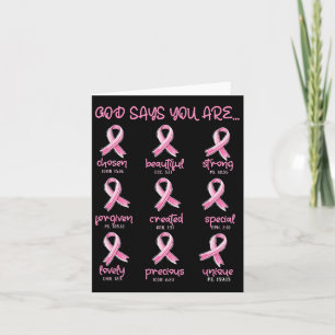 Tarjeta Dios dice que eres cristiana sobreviviente de cánc