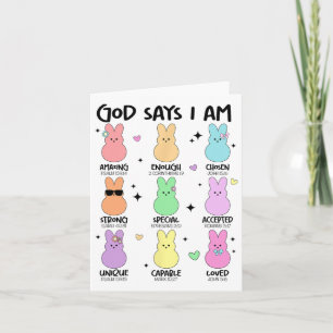 Tarjeta Dios Dice Que Soy Cristiano Niños Niñas Niño Peque