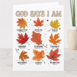 Tarjeta Dios dice que soy la cosecha de otoño gracias