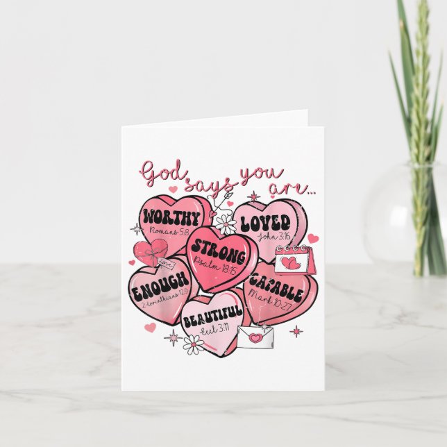 Tarjeta Dios Diga Que Eres Un Día de San Valentín Chica De (Anverso)